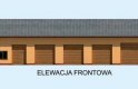Projekt budynku gospodarczego G224 garaż pięciostanowiskowy - elewacja 1