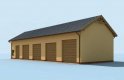 Projekt budynku gospodarczego G224 garaż pięciostanowiskowy - wizualizacja 2