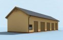 Projekt budynku gospodarczego G224 garaż pięciostanowiskowy - wizualizacja 3
