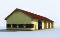 Projekt budynku gospodarczego G221 garaż czterostanowiskowy z pomieszczeniami gospodarczymi - wizualizacja 2