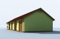 Projekt budynku gospodarczego G221 garaż czterostanowiskowy z pomieszczeniami gospodarczymi - wizualizacja 3