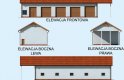 Projekt budynku gospodarczego G225 garaż czterostanowiskowy z pomieszczeniami gospodarczymi - elewacja 1