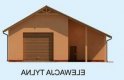 Projekt budynku gospodarczego G226 garaż trzystanowiskowy z pomieszczeniami gospodarczymi - elewacja 2