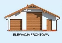 Elewacja projektu G1B garaż dwustanowiskowy - 1