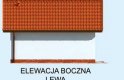 Projekt budynku gospodarczego G1B garaż dwustanowiskowy - elewacja 3