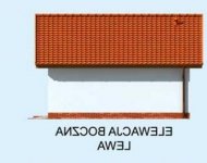 Elewacja projektu G1B garaż dwustanowiskowy - 3 - wersja lustrzana