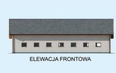 Elewacja projektu G230 garaż trzystanowiskowy - 1