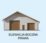 Elewacja projektu G230 garaż trzystanowiskowy - 4