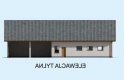 Projekt budynku gospodarczego G230 garaż trzystanowiskowy - elewacja 2