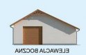 Projekt budynku gospodarczego G230 garaż trzystanowiskowy - elewacja 3