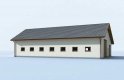 Projekt budynku gospodarczego G230 garaż trzystanowiskowy - wizualizacja 3