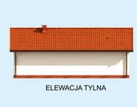 Elewacja projektu G222 garaż jednostanowiskowy z pomieszczeniami gospodarczymi - 2