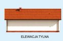 Projekt budynku gospodarczego G222 garaż jednostanowiskowy z pomieszczeniami gospodarczymi - elewacja 2