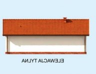 Elewacja projektu G222 garaż jednostanowiskowy z pomieszczeniami gospodarczymi - 2 - wersja lustrzana