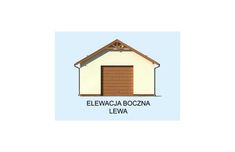 Projekt budynku gospodarczego G228A - elewacja 3