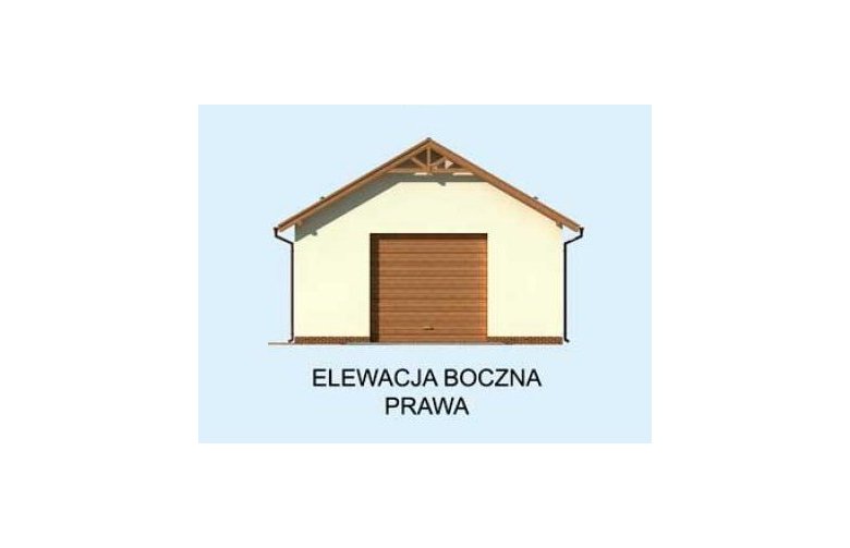 Projekt budynku gospodarczego G228A - elewacja 4