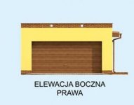 Elewacja projektu G2a garaż dwustanowiskowy - 4