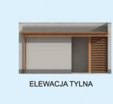 Elewacja projektu G73A garaż jednostanowiskowy z pomieszczeniem gospodarczym - 2