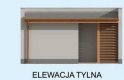 Projekt budynku gospodarczego G73A garaż jednostanowiskowy z pomieszczeniem gospodarczym - elewacja 2