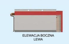 Elewacja projektu G73A garaż jednostanowiskowy z pomieszczeniem gospodarczym - 3