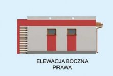 Elewacja projektu G73A garaż jednostanowiskowy z pomieszczeniem gospodarczym - 4