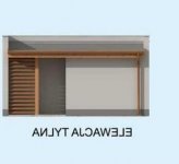 Elewacja projektu G73A garaż jednostanowiskowy z pomieszczeniem gospodarczym - 2 - wersja lustrzana