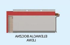 Elewacja projektu G73A garaż jednostanowiskowy z pomieszczeniem gospodarczym - 3 - wersja lustrzana