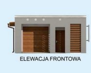 Elewacja projektu G21A garaż jednostanowiskowy z pomieszczeniami gospodarczymi - 1