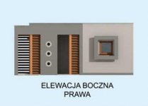 Elewacja projektu G21A garaż jednostanowiskowy z pomieszczeniami gospodarczymi - 4