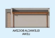 Elewacja projektu G21A garaż jednostanowiskowy z pomieszczeniami gospodarczymi - 3 - wersja lustrzana