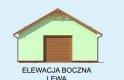 Projekt budynku gospodarczego G229A - elewacja 3