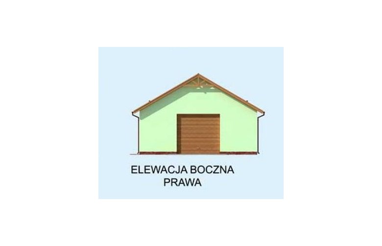 Projekt budynku gospodarczego G229A - elewacja 4