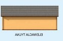Projekt budynku gospodarczego G240 z pomieszczeniem gospodarczym - elewacja 2