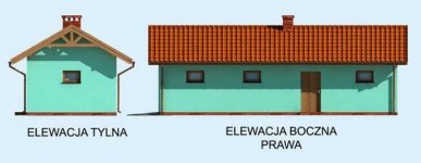 Elewacja projektu G1m bis jednostanowiskowy z pomieszczeniem gospodarczym - 2