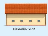 Elewacja projektu Budynek gospodarczy G243 garaż dwustanowiskowy - 2