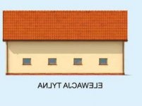 Elewacja projektu Budynek gospodarczy G243 garaż dwustanowiskowy - 2 - wersja lustrzana