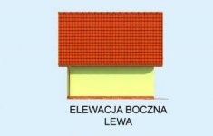 Elewacja projektu G245 garaż jednostanowiskowy z poddaszem - 3