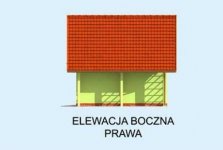 Elewacja projektu G245 garaż jednostanowiskowy z poddaszem - 4