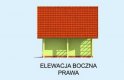 Projekt budynku gospodarczego G245 garaż jednostanowiskowy z poddaszem - elewacja 4