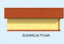 Elewacja projektu G251 garaż dwustanowiskowy z werandą - 2