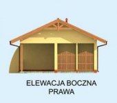 Elewacja projektu G251 garaż dwustanowiskowy z werandą - 4