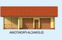 Projekt garażu G251 garaż dwustanowiskowy z werandą - elewacja 1