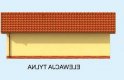Projekt garażu G251 garaż dwustanowiskowy z werandą - elewacja 2