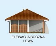 Elewacja projektu G252 garaż dwustanowiskowy z werandą  - 3