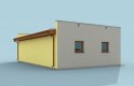 Projekt budynku gospodarczego G254 garaż dwustanowiskowy z werandą - wizualizacja 3