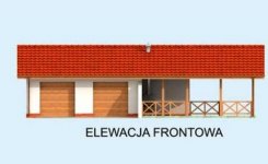 Elewacja projektu G246 garaż dwustanowiskowy z tarasem - 1