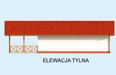 Elewacja projektu G246 garaż dwustanowiskowy z tarasem - 2