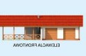 Projekt budynku gospodarczego G246 garaż dwustanowiskowy z tarasem - elewacja 1