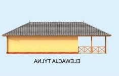 Elewacja projektu Budynek gospodarczy G248 dwustanowiskowy z werandą - 2 - wersja lustrzana