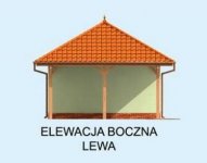 Elewacja projektu G249 garaż  jednostanowiskowy z wiatą - 3